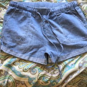 Wax jean shorts